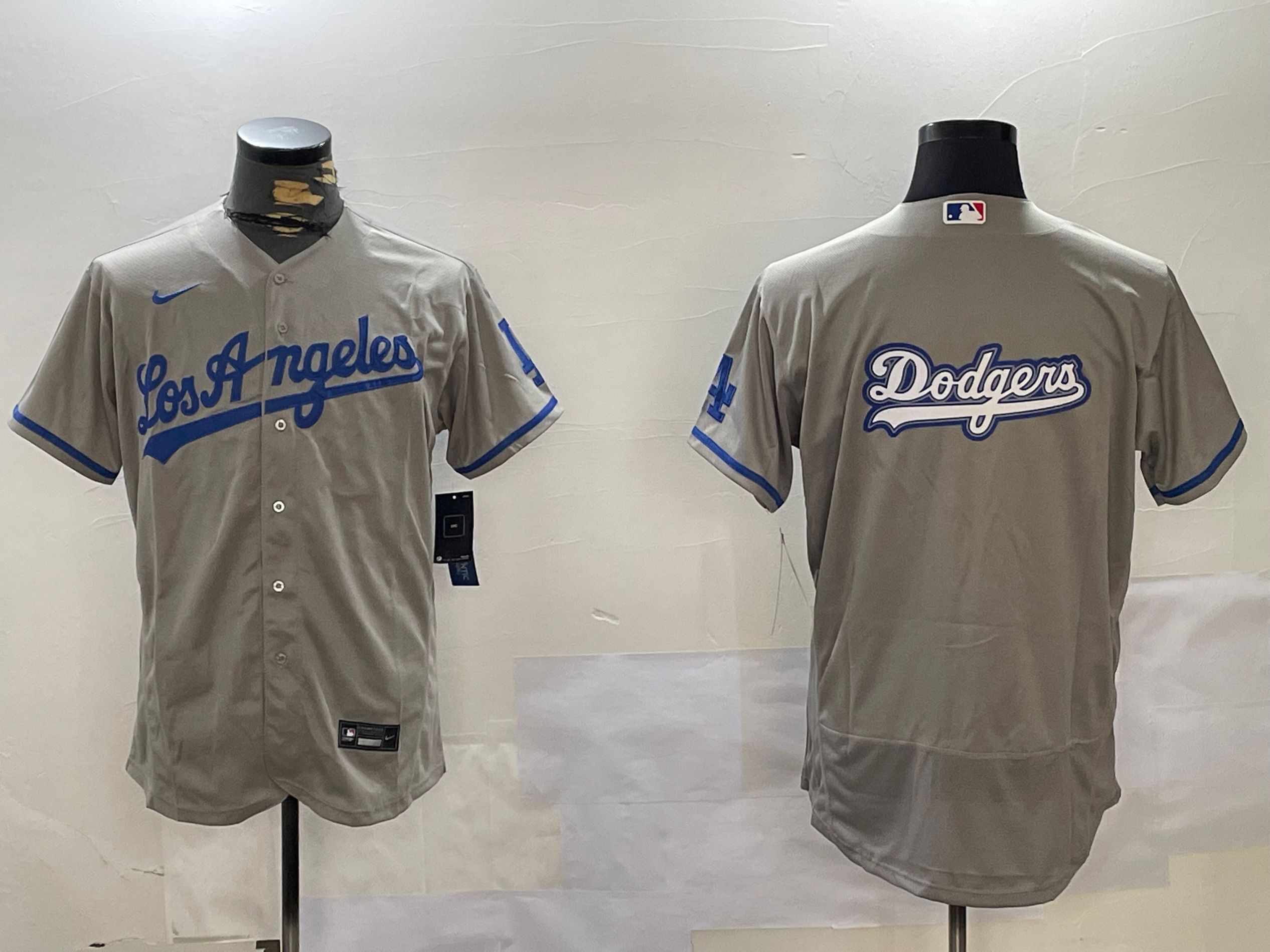 Men Los Angeles Dodgers Blank Grey Elite 2024 Nike MLB Jersey style 12164